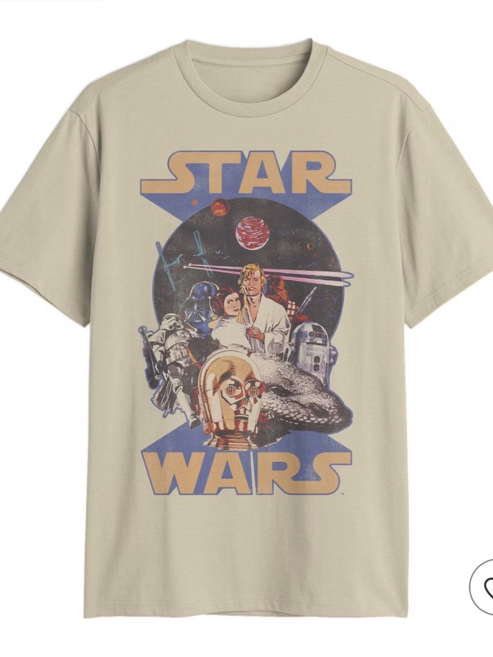 Star Wars Short Sleeve Tee with Multicolor Retro Graphic